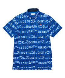 le coq sportif GOLF (ルコックスポルティフ（ゴルフ）)/ロゴ柄半袖シャツ/ブルー