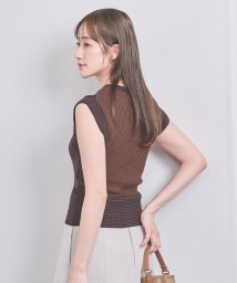 UNITED ARROWS(ユナイテッドアローズ)/Vネック ノースリーブニット/DK.BROWN