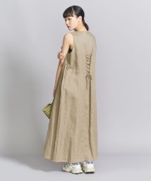 BEAUTY&YOUTH UNITED ARROWS(ビューティーアンドユース　ユナイテッドアローズ)/レースアップ フレア ワンピース/BEIGE