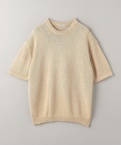 BEAUTY&YOUTH UNITED ARROWS(ビューティーアンドユース　ユナイテッドアローズ)/ペーパー ヤーン クルーネック ニット ショートスリーブ/NATURAL