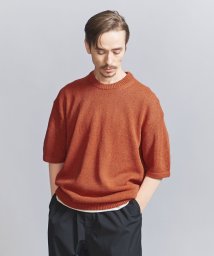 BEAUTY&YOUTH UNITED ARROWS(ビューティーアンドユース　ユナイテッドアローズ)/ペーパー ヤーン クルーネック ニット ショートスリーブ/ORANGE