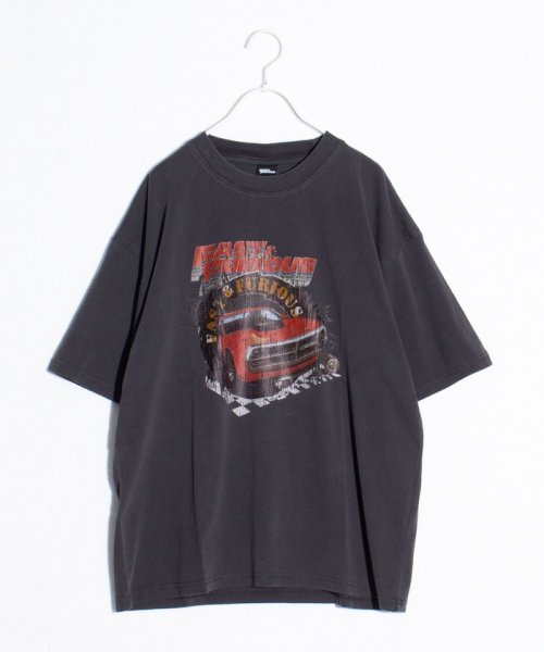 GLOSTER(GLOSTER)/【Disney】【TOM&JERRY】【WILD SPEED】 ピグメント加工 プリントTシャツ/ブラック系その他6