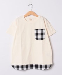 petit main(プティマイン)/【接触冷感】ポケット柄Tシャツ/アイボリー