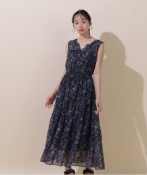 JILL by JILL STUART/プリントティアードワンピース　WEB限定カラー:ネイビー/506063896