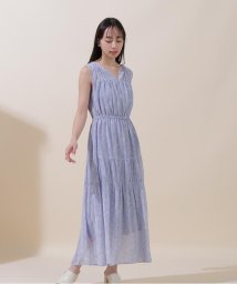 JILL by JILL STUART/プリントティアードワンピース　WEB限定カラー:ネイビー/506063896