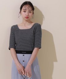 JILL by JILL STUART(ジル バイ ジル スチュアート)/《JILL by BASIC》ラインゴムＴシャツ/ボーダー1