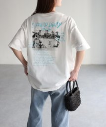 Riberry(リベリー)/手書き風ロゴバックプリントフォトTシャツ/オフホワイト