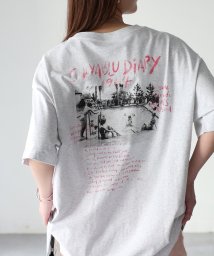 Riberry/手書き風ロゴバックプリントフォトTシャツ/506064156