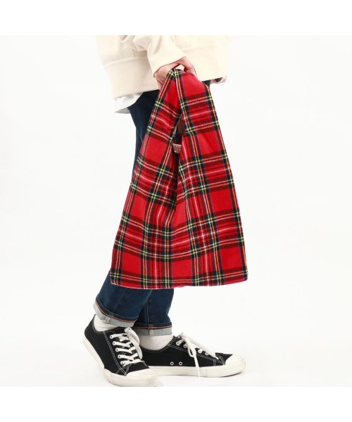 MASTER＆Co.(マスターアンドコー)/マスターアンドコー トートバッグ A4 MASTER&Co. トート バッグ エコバッグ 折りたたみ TARTAN CHECK ECOBAG S MC1392/レッド