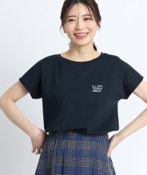 Reflect(リフレクト)/【マシンウォッシュ可能／UVカット／接触冷感】フレンチスリーブロゴTシャツ/ネイビー（094）