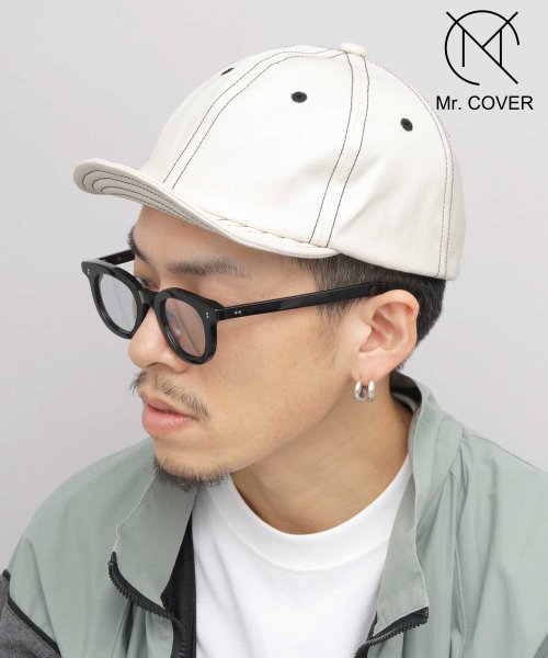 Mr.COVER(ミスターカバー)/Mr.COVER ミスターカバー 日本製 アンパイアキャップ 帽子 ショートバイザー ベースボールキャップ 野球帽/アイボリー