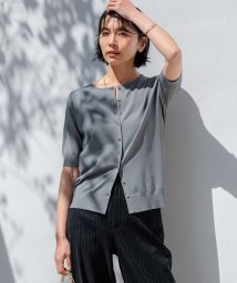 NIJYUSANKU（SMALL SIZE）(23区（小さいサイズ）)/【洗える】レーヨンポリエステルストレッチ 5分袖 カーディガン/カーキ系