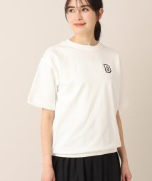 Dessin(デッサン)/【ユニセックス・洗える】ロゴ刺繍Tシャツ/ホワイト（001）