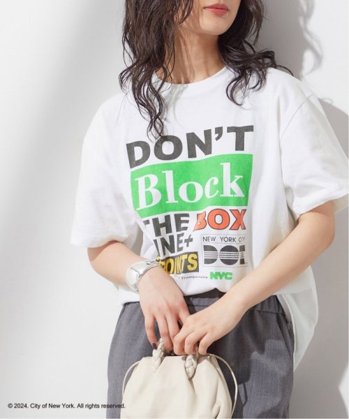 journal standard  L'essage (ジャーナルスタンダード　レサージュ)/《予約》【NYC×GOOD ROCK SPEED 】 DONT BLOCK TEE：Tシャツ/ホワイト