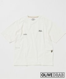 B.C STOCK(ベーセーストック)/OLIVEDRAB/キャリーポケット 半袖Tシャツ/ホワイト