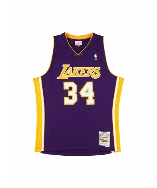 Mitchell & Ness(ミッチェルアンドネス)/シャキール・オニール レイカーズ ロード スイングマンジャージ 1999－00 LOS ANGELES LAKERS NBA SWINGMAN JERSEY L/PURPLE