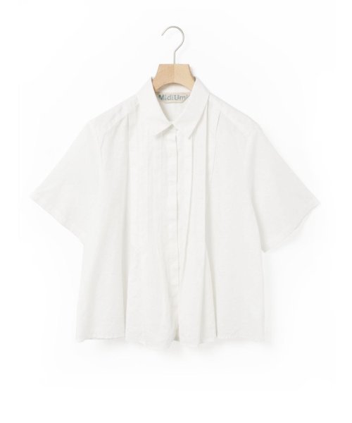 MidiUmi(ミディウミ)/MidiUmi タックショートシャツ/オフホワイト