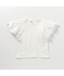 BREEZE(ブリーズ)/WEB限定  ティアード袖フリルTシャツ/オフホワイト