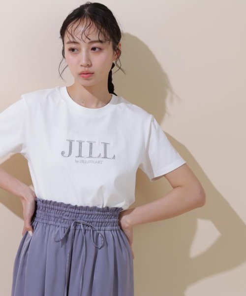 JILL by JILL STUART(ジル バイ ジル スチュアート)/JBオーガニック刺繍ロゴTシャツ/シルバーラメ