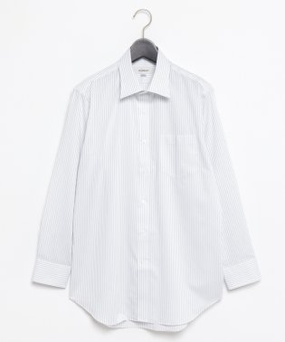 D'URBAN/【ネックスリーブ】グレーストライプドレスシャツ(セミワイドカラー)/505877280