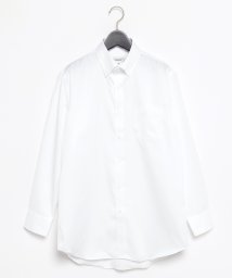 D'URBAN/【ネックスリーブ】ホワイトブロードドレスシャツ(スナップダウン)/505877281