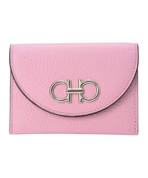 FERRAGAMO フェラガモ カードケース 220332 763004 FERRAGAMO カードケース ガンチーニ バブルガム BUBBLE GUM