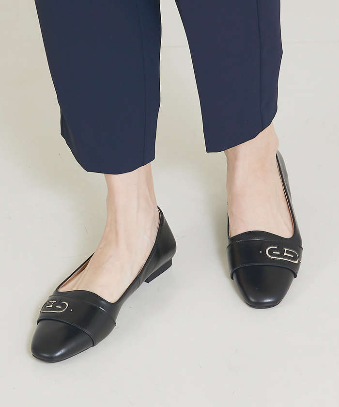 AuBANNISTER フラットパンプス ブラック 35 AuBANNISTER フラットパンプス ブラック 35