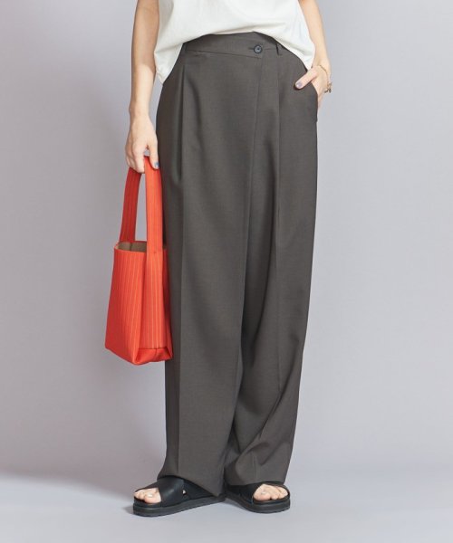ポプリン ラップ ワイドパンツ B72 W62 H86