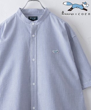 coen/Penneys（ぺニーズ）別注シアサッカーストライプシャツ/506035096