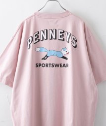 coen(coen)/Penneys（ぺニーズ）別注ビッグロゴTシャツ/LT.PINK