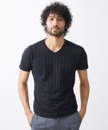 MICHEL KLEIN HOMME/《日本製》千鳥柄半袖カットソー 24SS/506048914