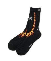 JUNRed(ジュンレッド)/【 ROSTER SOX / ロスターソックス 】 MLB FIRE SOCKS/ブラック（01）