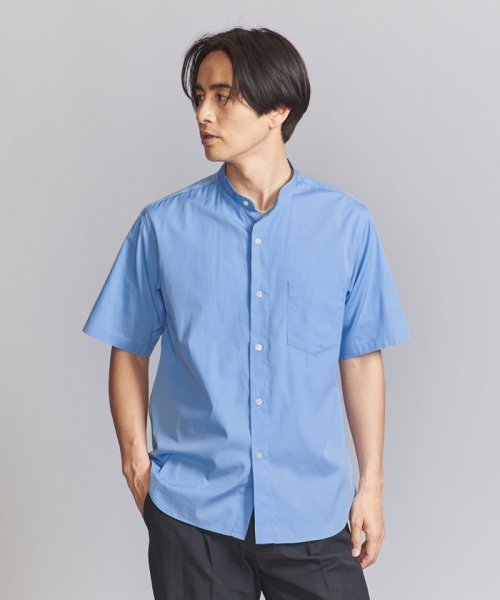 BEAUTY&YOUTH UNITED ARROWS(ビューティーアンドユース　ユナイテッドアローズ)/ 70/2 ブロード  バンドカラー リラックスレギュラー シャツ/LT.BLUE