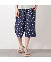 MAC HOUSE(women)(マックハウス（レディース）)/SARARI サラリ NAVY ステテコ ねこ柄 321503MH/ネイビー