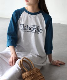 Riberry(リベリー)/Elaborate刺繍ラグラン半袖Ｔシャツワンピース/A