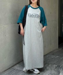 Riberry/Elaborate刺繍ラグラン半袖Ｔシャツワンピース/506064157