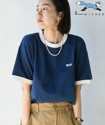 coen(coen)/【WEB限定】PENNEYS（ぺニーズ）別注リンガーTシャツ/NAVY