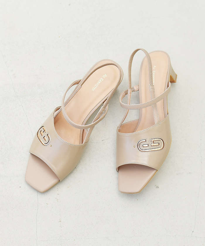 AuBANNISTER オープントゥサンダル グレージュ 35 AuBANNISTER オープントゥサンダル グレージュ 35