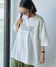 coen(coen)/ピグメントプリントビッグTシャツ/OFFWHITE