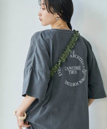 coen(coen)/ピグメントプリントビッグTシャツ/DK.GRAY