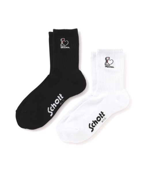 Schott(ショット)/直営限定/HIGT－SOCKS ONE HEART/ハイソックス ワンハート/アザー3