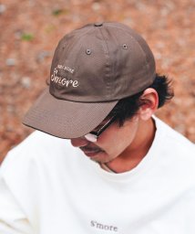 HOOK(HOOK（フック）)/S'more crew cap 刺繍ロゴ綿100％キャップ/ブラウン