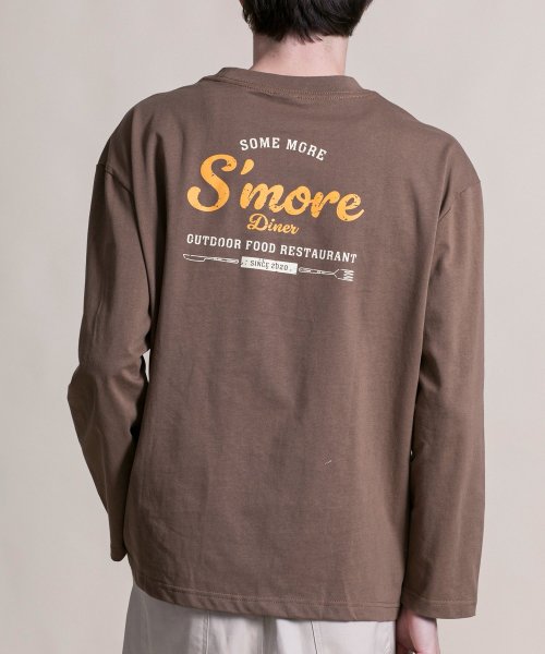 HOOK(HOOK（フック）)/s'more diner long sleeve T－shirt ( スモアダイナーロングスリーブTシャツ )/ブラウン