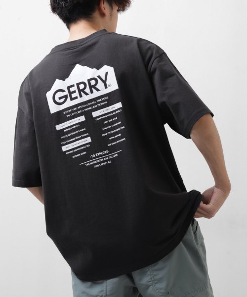 ZIP FIVE(ジップファイブ)/ヘビー天竺GERRYプリントTシャツ/ダークグレー