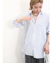 Samansa Mos2 blue/【接触冷感】マルチスタイルシャツ/506066399