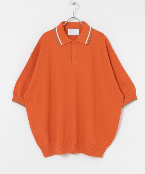 URBAN RESEARCH(アーバンリサーチ)/URBAN RESEARCH iD　カノコオーバーニットポロシャツ/ORANGE