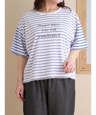 Re-J＆SUPURE/3DロゴパールボーダーTシャツ/506066447