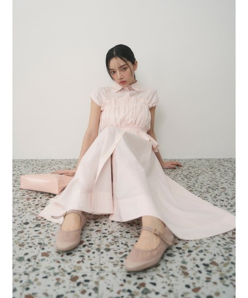 Sustainableビスチェコンビシャツワンピース 予めご了承ください 総丈 バスト 75cm ウエスト