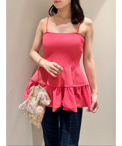 ティアードペプラムベアトップス 予めご了承ください