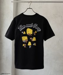 MAC HOUSE(men)(マックハウス（メンズ）)/Tom and Jerry バックプリントロゴ刺繍Tシャツ 152148067－8/ブラック